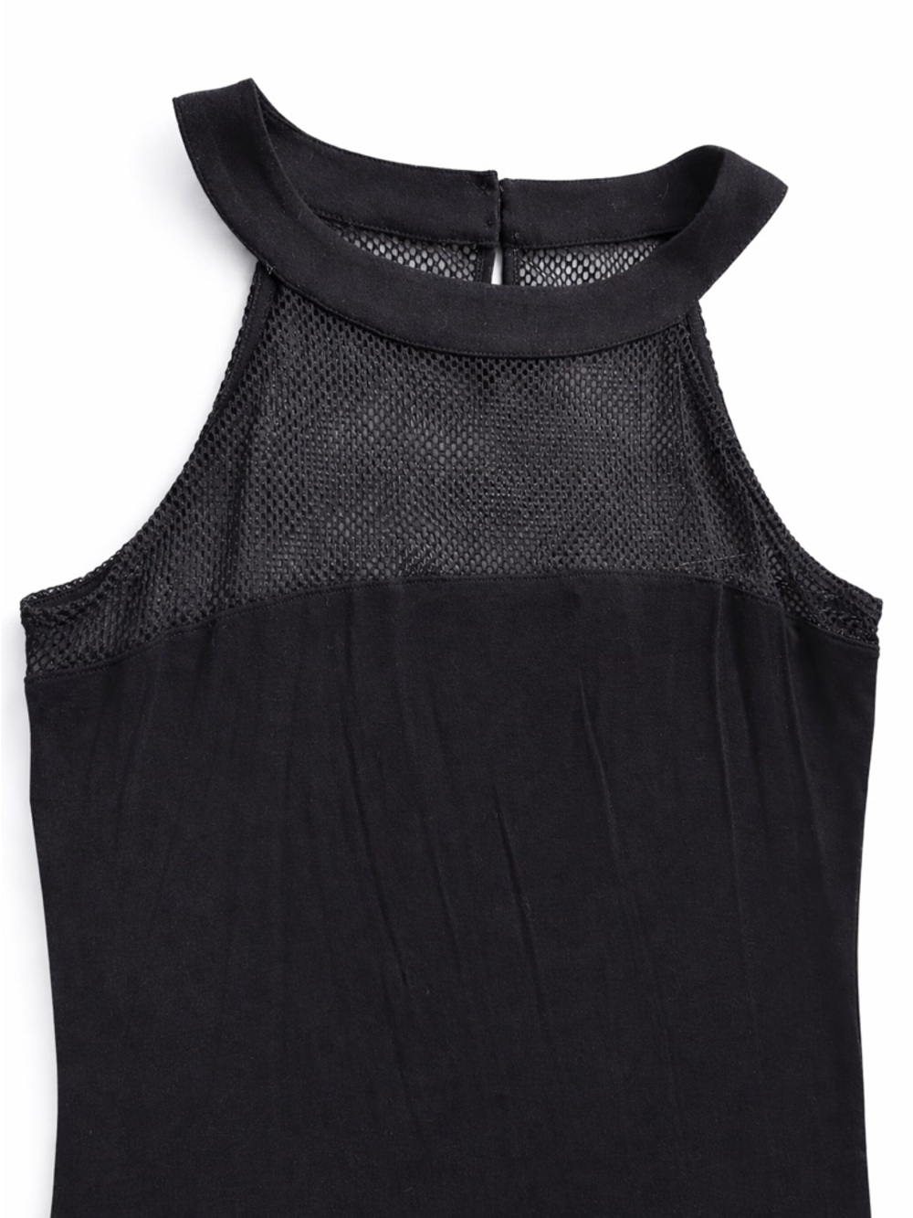 INC Black Mesh Sleeveless Tank Top NWT - Picture 4 of 8